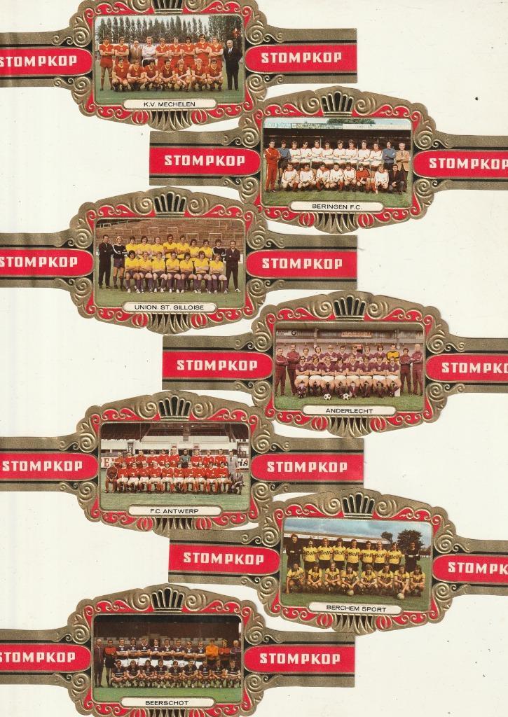lot van 7 grote sigarenbanden van Stompkop ;; Anderlecht ,,U, Verzamelen, Rookartikelen, Aanstekers en Luciferdoosjes, Gebruikt