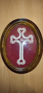 Antieke kanten kruis, Ophalen of Verzenden