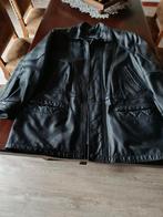Vintage zwarte leren trenchcoat voor heren xl, Kleding | Heren, Ophalen, Zwart, Maat 56/58 (XL), Zo goed als nieuw