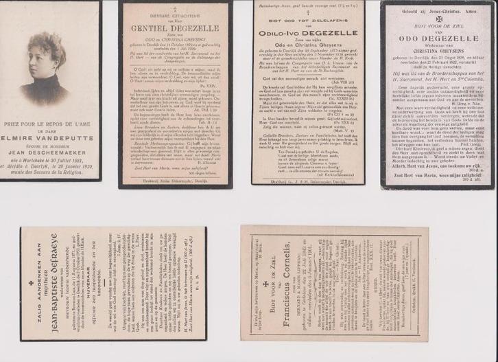 rouwprentjes te koop, Verzamelen, Bidprentjes en Rouwkaarten, Bidprentje, Ophalen of Verzenden