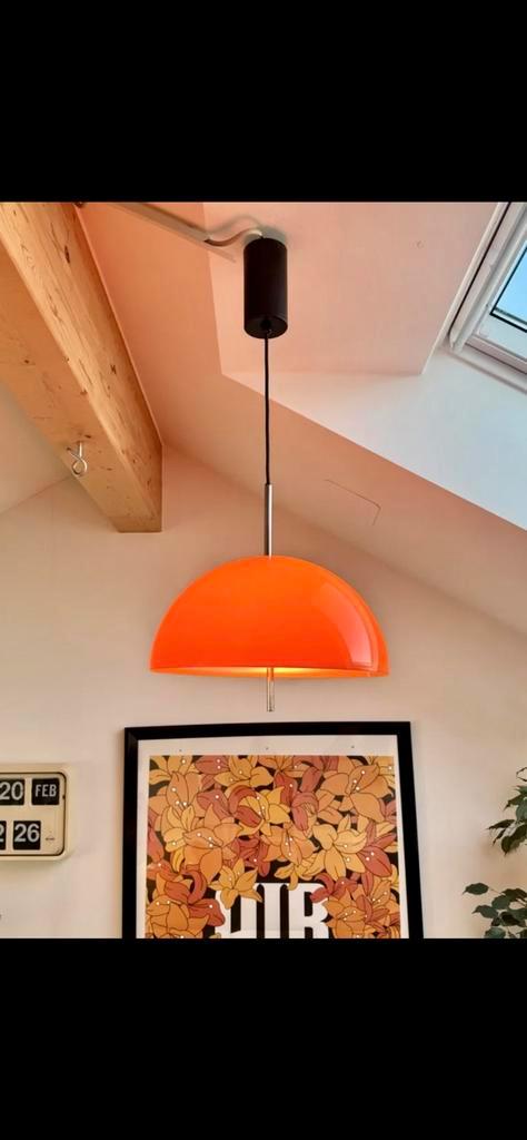 Vintage Wila Leuchten hanglamp / lamp, Huis en Inrichting, Lampen | Hanglampen, Zo goed als nieuw, Minder dan 50 cm, Kunststof