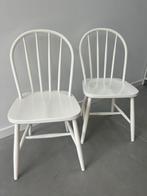 Twee mooie vintage stoelen wit gelakt, Huis en Inrichting, Stoelen, Ophalen, Zo goed als nieuw, Wit, Twee