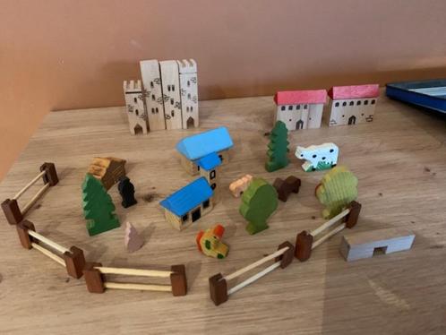 bloc en bois village vintage, Kinderen en Baby's, Speelgoed | Bouwstenen, Ophalen