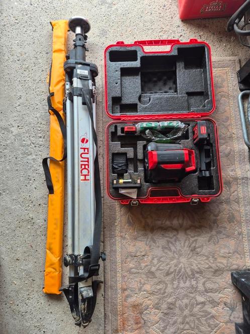 Futech Gyro Green rotatielaser compleet set, Doe-het-zelf en Bouw, Meetapparatuur, Zo goed als nieuw, Ophalen