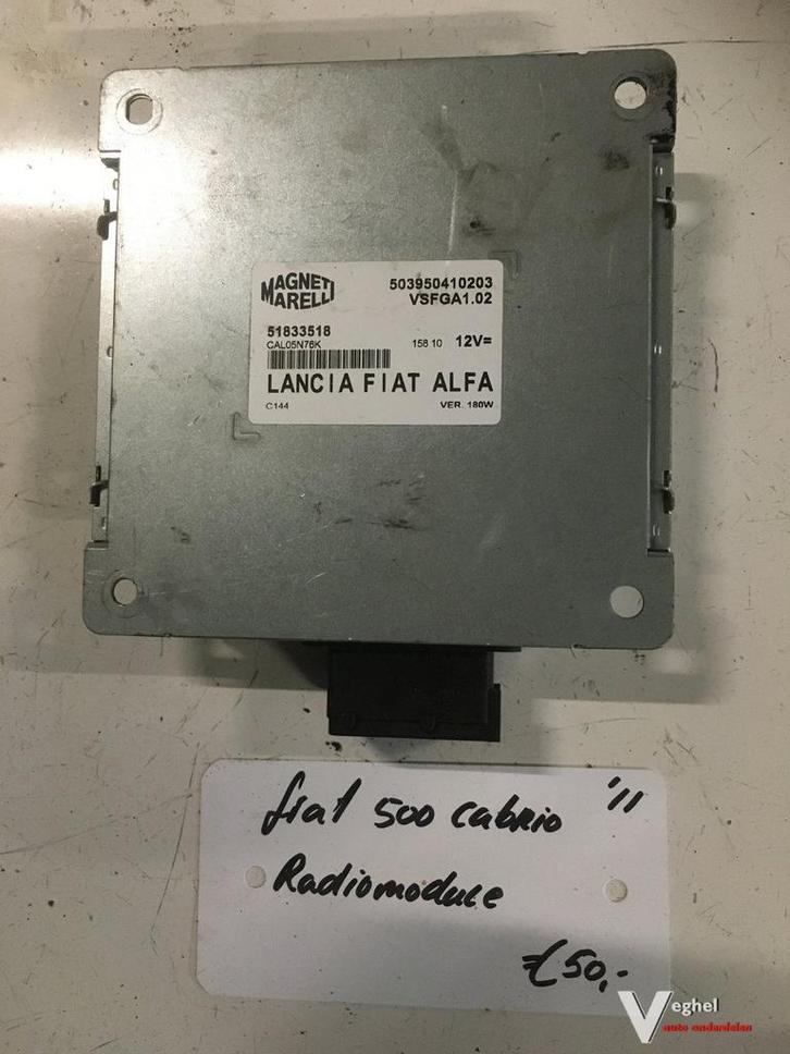 Fiat 500 Cabrio 2011  Radio module, Auto-onderdelen, Elektronica en Kabels, Gebruikt, Ophalen of Verzenden