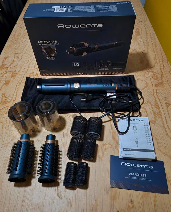Rowenta Air Rotate – Föhnborstel, roterend met factuur, Handtassen en Accessoires, Uiterlijk | Haarverzorging, Nieuw, Haardroger