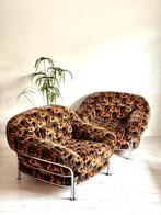 Vintage lounge fauteuils jaren 70, Ophalen, Zo goed als nieuw