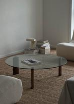 Vintage Natuzzi ronde salontafel, Huis en Inrichting, Ophalen, Zo goed als nieuw, Glas