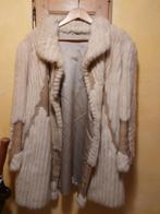 Veste dame fourrure et cuir, Sans marque, Beige, Zo goed als nieuw, Ophalen