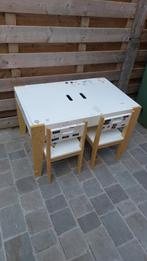 Kindertafel + 2 stoelen, Ophalen, Gebruikt