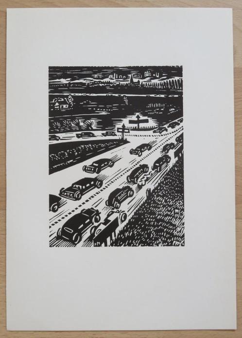 Houtsnede van Frans Masereel: DE BRUSSELSE RING, Antiek en Kunst, Kunst | Etsen en Gravures, Verzenden
