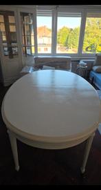 Salle a manger complète en bois blanc, vitrine table commode, Maison & Meubles