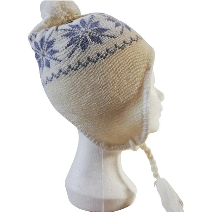 Kinder eskimo muts creme grijs one size, Kinderen en Baby's, Kinderkleding | Mutsen, Sjaals en Handschoenen, Nieuw, Muts, Verzenden