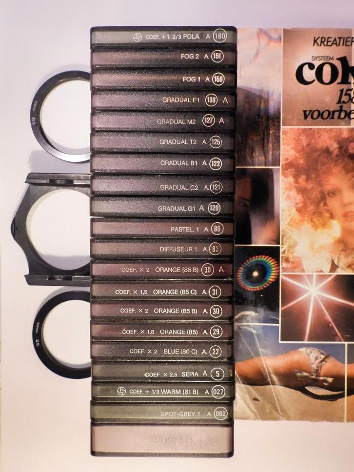 20 COKIN FILTERS met filtervatting en lensaansluitingen, TV, Hi-fi & Vidéo, Photo | Filtres, Utilisé, Autres types, 60 à 70 mm