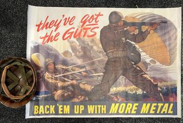 US WWII WO2 poster airborne, para's parachute beschikbaar voor biedingen