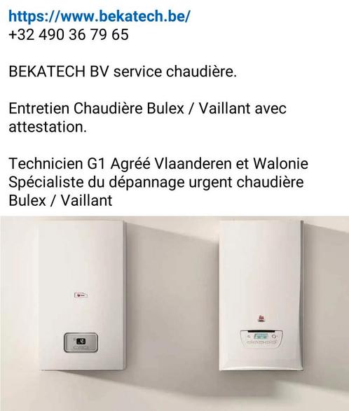 Entretien Bulex/Vaillant agréé wallonie et Flandre, Bricolage & Construction, Bricolage & Rénovation Autre, Neuf