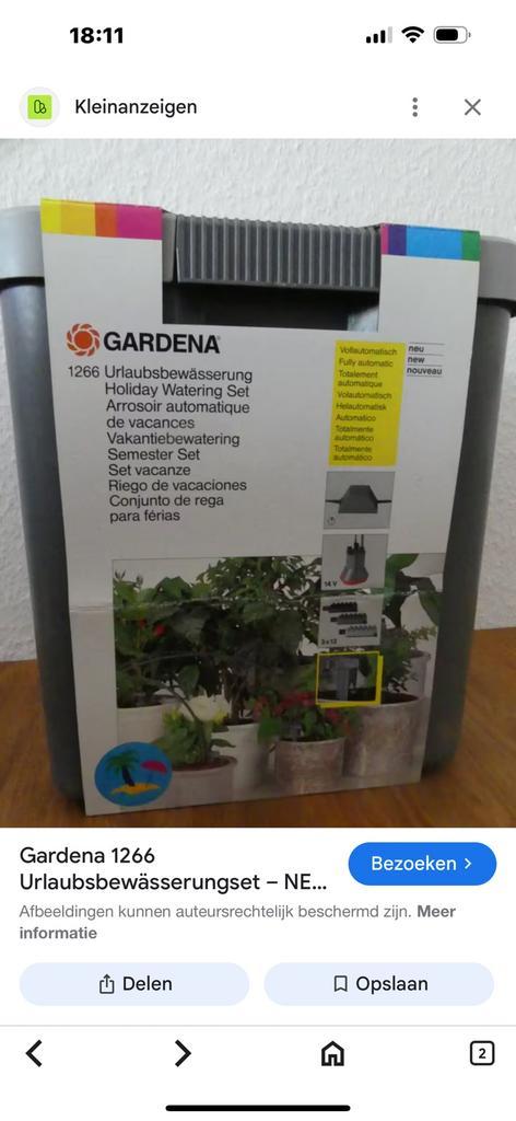 Gardena vakantiebewateringsset, Tuin en Terras, Druppelsystemen, Nieuw, Ophalen of Verzenden