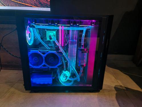 Custom loop watergekoelde pc, Computers en Software, Desktop Pc's, Gebruikt, 3 tot 4 Ghz, SSD, 32 GB, Met videokaart, Gaming, Ophalen