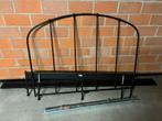 Zwart staal IKEA Hallingby bedframe, tweepersoons., Huis en Inrichting, Slaapkamer | Bedden, Ophalen, Gebruikt, Zwart, Tweepersoons