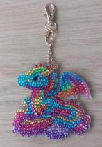 5 Portes-clés en strass - Dragons multicolores, Ophalen of Verzenden, Nieuw, Dier of Natuur
