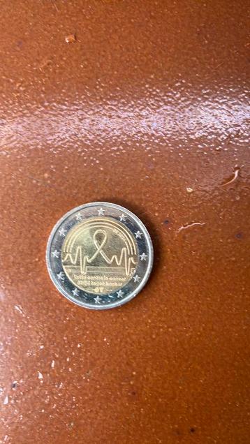 2 euro munt strijd tegen kanker beschikbaar voor biedingen