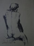 dessin femme nue assise sur le dos Leloup de 1971, Enlèvement ou Envoi