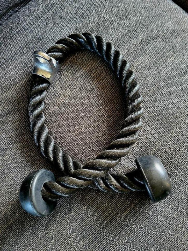 Triceps dubbel touw Large- 70 cm., Sports & Fitness, Équipement de fitness, Comme neuf, Barre de push-up, Bras, Abdominaux, Enlèvement