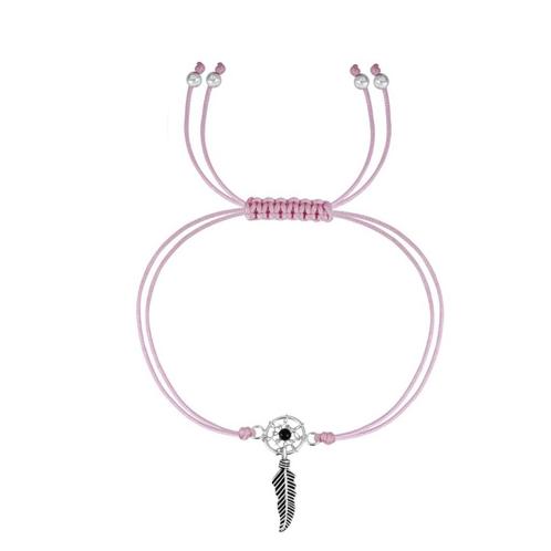 Dromenvanger armband koord 925 zilver - OP=OP!, Handtassen en Accessoires, Armbanden, Nieuw, Met bedels of kralen, Ophalen of Verzenden