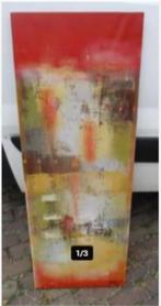 Mooi Abstract Geschilderd Werk 'Wazige Vakjes' - Awan 07, Antiek en Kunst, Ophalen of Verzenden