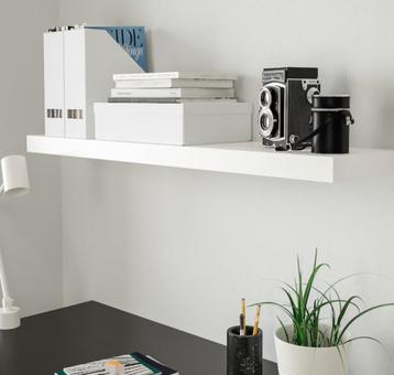 Wandplank - wit - met bevestigingssysteem beschikbaar voor biedingen