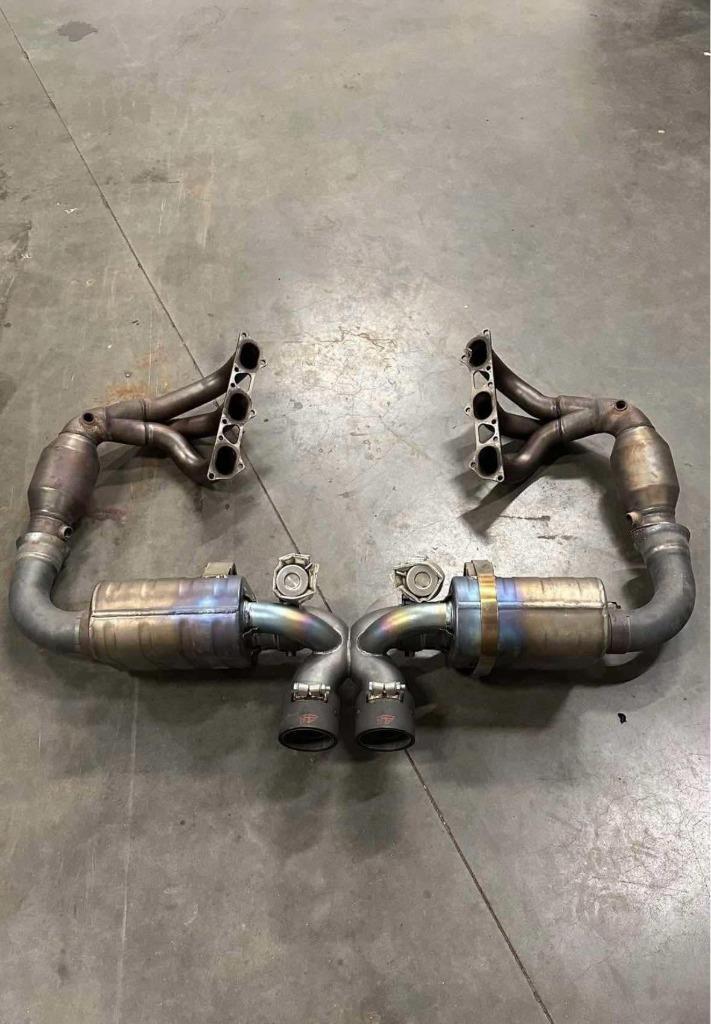 PORSCHE 991 GT3 RS IPE TITANIUM UITLAAT SYSTEEM MET KLEPPEN, Auto-onderdelen, Uitlaatsystemen, Porsche, Gebruikt, Ophalen