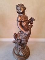 Antiek bronskleurig gipsen beeld., Antiek en Kunst, Ophalen