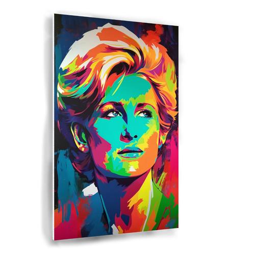 Princess Diana portret schilderij 100x150cm Forex + Ophangsy, Antiek en Kunst, Kunst | Schilderijen | Modern, Verzenden