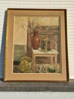huile sur toile nature morte signe gaston van landeghem, Antiek en Kunst, Ophalen