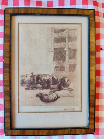 Gravure gesigneerd door Adrien Dewitte  beschikbaar voor biedingen