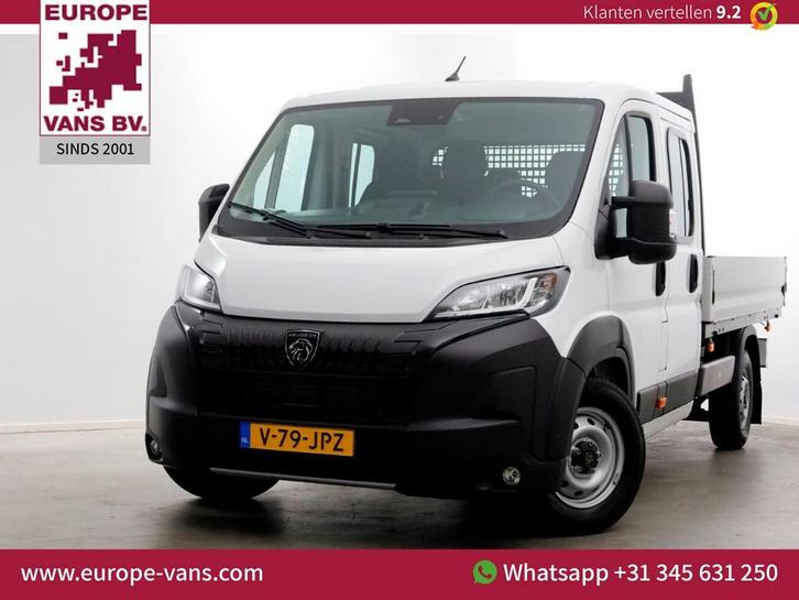 Peugeot Boxer 2.2 BlueHDi 140pk D.C. Open Laadbak Trekhaak 3, Auto's, Bestelwagens en Lichte vracht, Bedrijf, ABS, Airconditioning