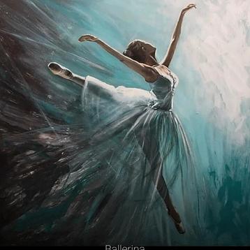 Schilderij Ballerina 1x1m beschikbaar voor biedingen