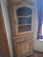 Vitrine / bonnetière / vaisselier en coin en bois massif, Maison & Meubles, 25 à 50 cm, Avec tablette(s), Utilisé, 50 à 100 cm