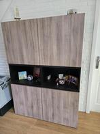 Kast/dressoir - bruin/zwart, Huis en Inrichting, Kasten | Buffetkasten, Ophalen, 100 tot 150 cm, 150 tot 200 cm, 25 tot 50 cm