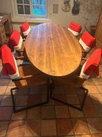 Tafel + 6 stoelen, Huis en Inrichting, Ophalen of Verzenden, Zo goed als nieuw, Ovaal