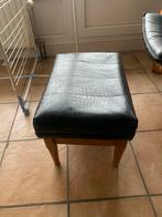 Repose pieds cuir noir, Comme neuf, Enlèvement, 50 à 75 cm, Rectangulaire