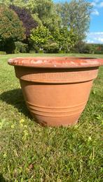 Terracotta bloempot, Tuin en Terras, Bloembakken en Plantenbakken, Steen, Tuin, Rond, Minder dan 60 cm