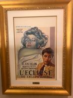 Alain Delon Belgische affiche L’éclipse 1962, Met lijst, Ophalen of Verzenden, A1 t/m A3, Zo goed als nieuw