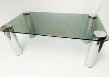 MARCUSO Koffietafel | MARCO ZANUSO | Zanotta | Glas & Chroom beschikbaar voor biedingen