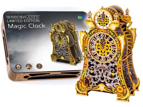 3D Houten Puzzel Magic Clock - DIY Wood Puzzles Color, Hobby en Vrije tijd, Modelbouw | Overige, Nieuw, Verzenden