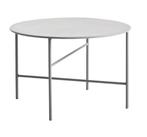 Metalen ronde salontafel grijs, Ophalen, Zo goed als nieuw, Rond