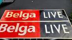 Vintage reclameplaten Belga Live., Verzamelen, Ophalen, Gebruikt, Overige typen