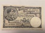 5 frank zeer fraai biljet, Losse munt, Verzenden