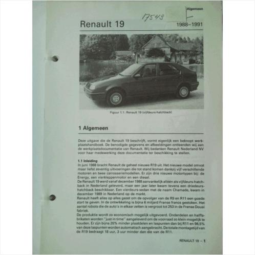 Renault 19 Vraagbaak losbladig 1988-1991 #2 Nederlands, Livres, Autos | Livres, Utilisé, Renault, Enlèvement ou Envoi