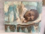 Olieverfschilderij pasgeboren, Ophalen